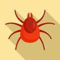 Insect mite icon, flat style