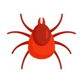 Insect mite icon, flat style