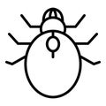 Insect mite icon, outline style