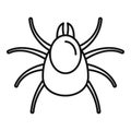 Insect mite icon, outline style