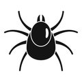 Insect mite icon, simple style