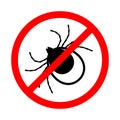 Insect mite tick vector icon. Black vector icon isolated on white background insect mite .