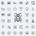 insect outline icon. Detailed set of minimalistic line icons. Premium graphic design. One of the collection icons for websites, we Royalty Free Stock Photo