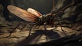 Giant Stonefly 3d Illustration In Rustic Futurism Style