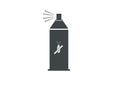 Insect repellent/anti insect sprayer. Simple flat illustration.