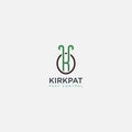 Insect repellent logo simple and modern monogram K letter logo Royalty Free Stock Photo