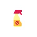 Insect repellent spray bottle flat icon Royalty Free Stock Photo