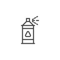 Insect repellent spray line icon Royalty Free Stock Photo