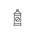 Insect repellent sprayer line icon