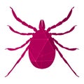 Silhouette of tick parasite. Royalty Free Stock Photo