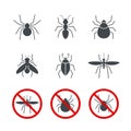 Insect simple vector icon set 2 Royalty Free Stock Photo