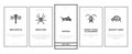 Insect, Spider And Bug Wildlife Onboarding Icons Set Vector Royalty Free Stock Photo