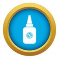 Insect spray icon blue vector isolated