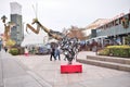 Insect statue in the playground courtyard of the Downtown Container Park in Las Vegas, Nevada, USA