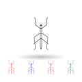 Insect stick multi color icon. Simple thin line, outline  of insect icons for ui and ux, website or mobile application Royalty Free Stock Photo