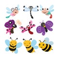 Insect vector collection design Royalty Free Stock Photo