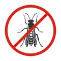 Insect yellowjacket vector icon.Black vector icon isolated on white background insect yellowjacket.