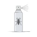 Insecticide spray bottle illustration insect control infestation prevention pests Royalty Free Stock Photo