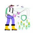 Insecticides isolated cartoon vector illustrations.