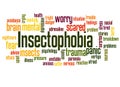 Insectophobia fear of insects word cloud concept 2 Royalty Free Stock Photo