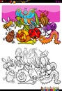 Insects and bugs characters group color book