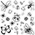 Insects doodle for kids