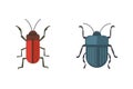 Insects flat style vector design icons. Collection nature beetle and zoology cartoon illustration. Bug icon wildlife