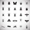 Insects icons set on white background for graphic and web design, Modern simple vector sign. Internet concept. Trendy symbol for Royalty Free Stock Photo