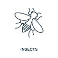 Insects line icon. Monochrome simple Insects outline icon for templates, web design and infographics