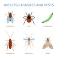Insects parasites and pests