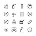 Insects and pest control vector pictograms