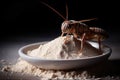 insects powder concept food entomophagy protein high source flour insect Cricket