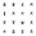 Insects vector icons set