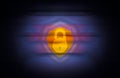 Insecure shield with open lock and seamless background