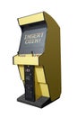 Insert coin on arcade machine Royalty Free Stock Photo