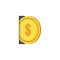 Insert coin, token or pay money icon