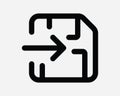 Insert Floppy Disk with Arrow Direction Point Pointing Location In Push Right Outline Black Shape Tech Media File Storage Memory