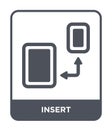 insert icon in trendy design style. insert icon isolated on white background. insert vector icon simple and modern flat symbol for