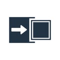 Insert icon vector isolated on white background, Insert sign