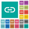 Insert link square flat multi colored icons