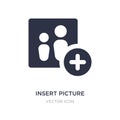 insert picture icon on white background. Simple element illustration from UI concept