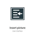 Insert picture vector icon on white background. Flat vector insert picture icon symbol sign from modern user interface collection