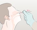 4-insert the swab into the nostril