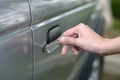 Inserting Car Key Royalty Free Stock Photo