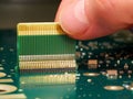 Insertion of small pcb Royalty Free Stock Photo