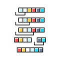 insertion sort algorithm color icon vector illustration