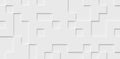 Inset two level white horizontal rectangle cube boxes block background wallpaper banner template