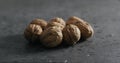 Inshell walnuts on terrazzo countertop Royalty Free Stock Photo