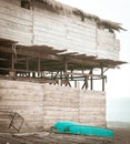 inshore old slum boat hangar