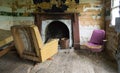 Inside an abandoned cabin near Lake Te Anau, Foirdland.